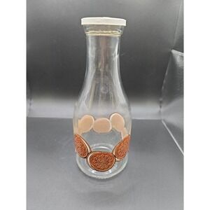 Vntg Nabisco Oreo Glass Milk Jug One Quart Carafe Glassware Cookies Milk W/ Lid